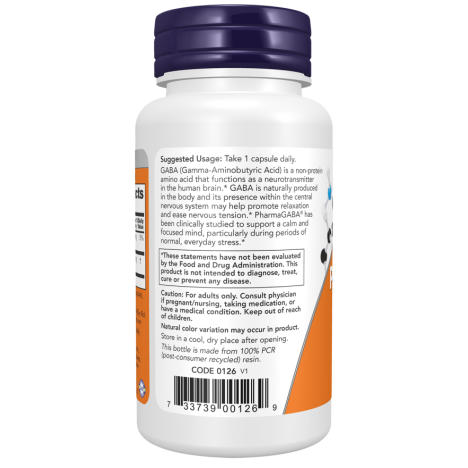 PharmaGABA® 250 mg 60 Veg Capsules