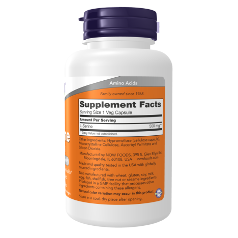 L-Serine 500 mg 120 Veg Capsules