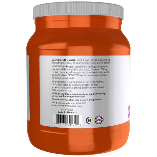 Whey Protein Isolate Unflavored - 1.2 lbs. 544gr.