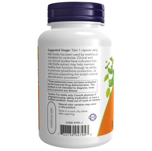 Milk Thistle Extract 750 mg Silymarin (600 mg), Maximum Strength 90 Veg Capsules Máriatövis kivonat
