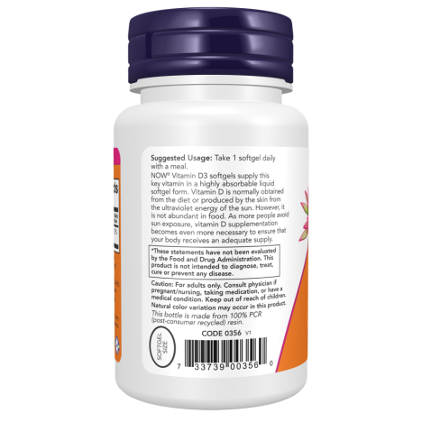 D-3 2,500 IU - 180 Softgels