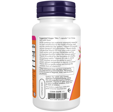 D-3 & K-2 1.000 IU / 45 mcg 120 Veg. caps.