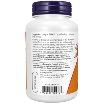 Choline & Inositol 500 mg 100 Veg Capsules