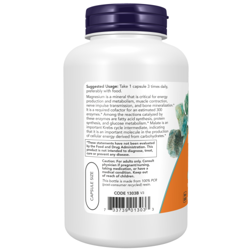 Magnesium Malate 840 mg Veg Capsules
