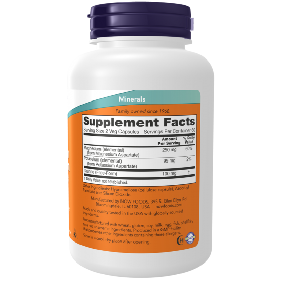 Magnesium & Potassium Aspartate 120  Veg Capsules