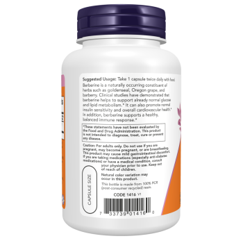 Berberine HCl 500 mg 90 Veg Capsules