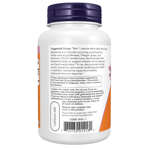 Berberine HCl 500 mg 90 Veg Capsules