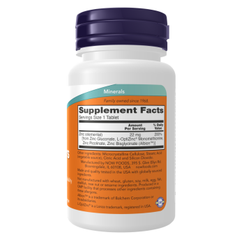 Zinc Transporters 90 Tablets [Zinc Gluconate, L-OptiZinc® Monomethionine, Zinc Picolinate, Zinc Bisglycinate (Albion™)]