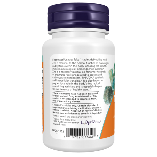 Zinc Transporters 90 Tablets [Zinc Gluconate, L-OptiZinc® Monomethionine, Zinc Picolinate, Zinc Bisglycinate (Albion™)]