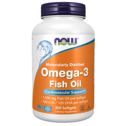 Omega-3 Fish Oil, Molecularly Distilled 200 Softgels / Omega-3 halolaj, molekulárisan desztillált lágyzselatin kapszulák