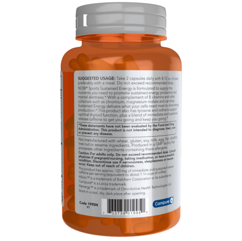 Sustained Energy 90 Veg Capsules