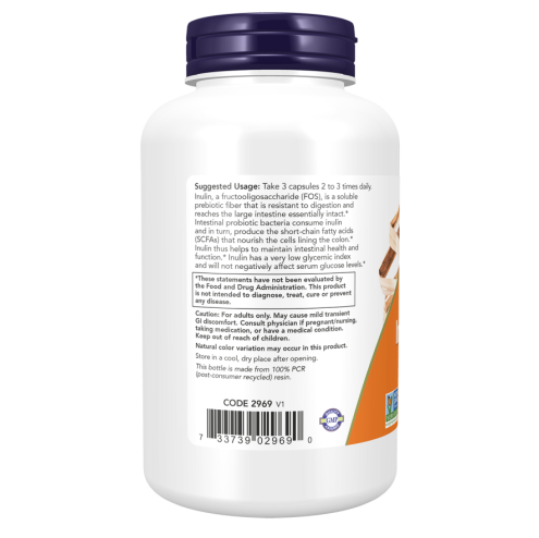 Prebiotic Inulin Fiber 180 Veg Capsules