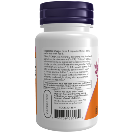 7-KETO 100 mg - 60 VCaps® A Dehydroepiandrosterone (DHEA) természetben előforduló metabolitja