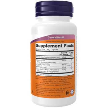 Hyaluronic Acid, Double Strength 100 mg 120 Veg Capsules