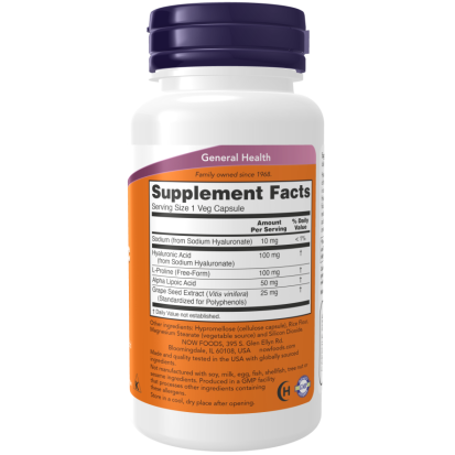 Hyaluronic Acid, Double Strength 100 mg 120 Veg Capsules