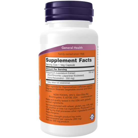 Resveratrol, Extra Strength 350 mg 60 Veg Capsules Resveratrol, Extra Strength 350 mg 60 Veg Capsules