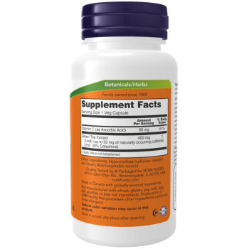 Green Tea Extract 400 mg - 250 Veg Capsules /szavatossági idő: 2026-09-30