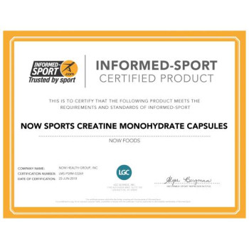 Creatine Monohydrate 750 mg 120 Veg Capsules