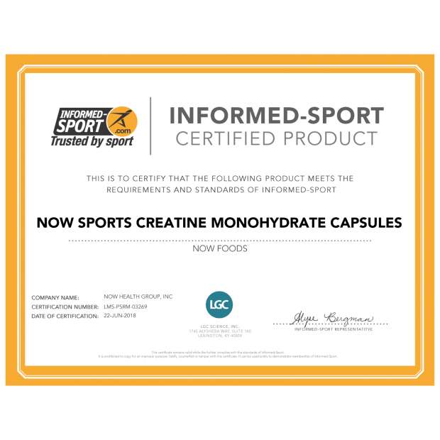 Creatine Monohydrate 750 mg 120 Veg Capsules