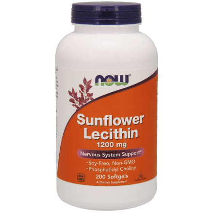 Sunflower Lecithin 1200 mg Soy-Free, Non-GMO - 200 Softgels