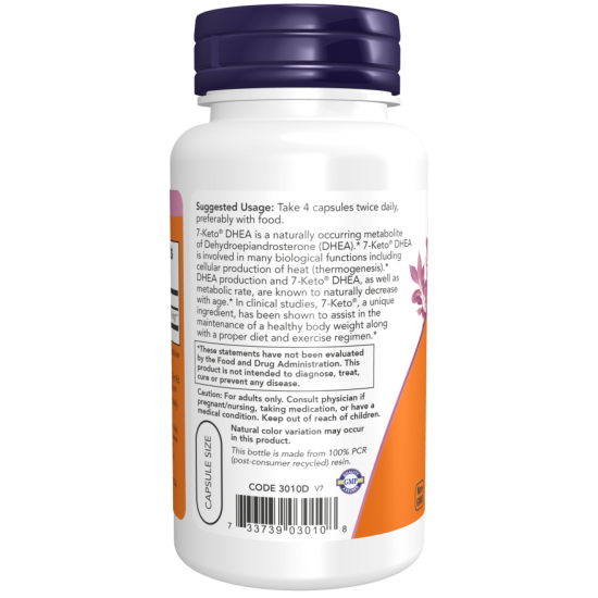 7-KETO 25 mg - 90 VCaps® A Dehydroepiandrosterone (DHEA) természetben előforduló metabolitja 7-KETO 25 mg - 90 VCaps® A Dehydroepiandrosterone (DHEA) természetben előforduló metabolitja