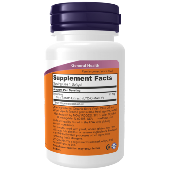 Lycopene 20mg 50 Softgels Lycopene 20mg 50 Softgels