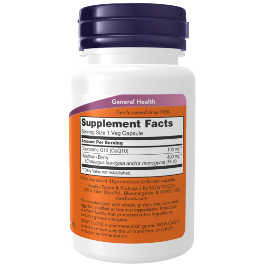 CoQ10 100 mg with Hawthorn Berry - 90 Veg Capsules CoQ10 100 mg with Hawthorn Berry - 90 Veg Capsules