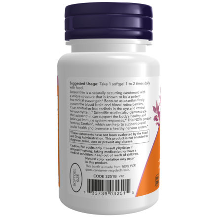 Astaxanthin 4 mg - 60 Veggie Softgels