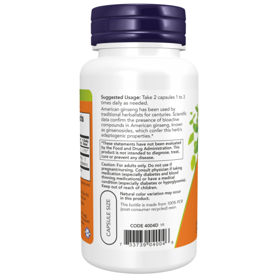 American Ginseng 500 mg - 100 Veg Capsules