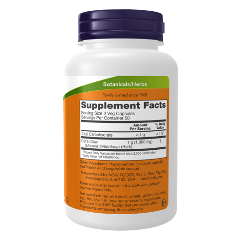 Cat's Claw 500 mg - 100 Veg Capsules