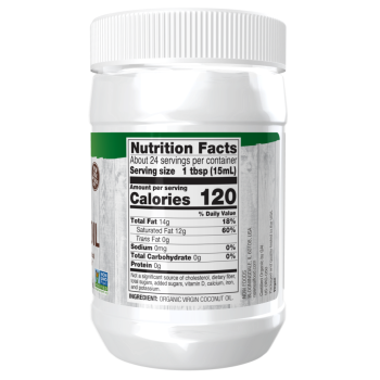 Virgin Coconut Cooking Oil, Organic Szűz kókuszolaj, bio 355 ml