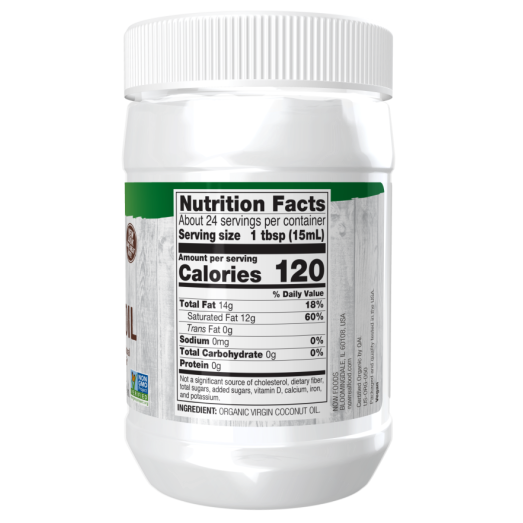 Virgin Coconut Cooking Oil, Organic Szűz kókuszolaj, bio 355 ml