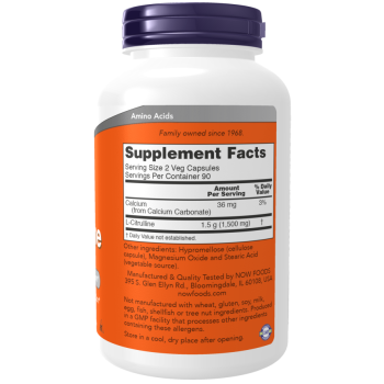 L-Citrulline 750 mg 90 Veg Capsules