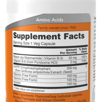 5-HTP, Double Strength 200 mg 60 Veg Capsules
