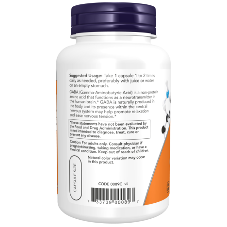 GABA 750mg  200 Veg Capsules