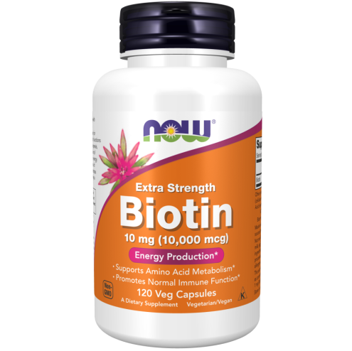 Biotin 10 mg (10,000 mcg), Extra Strength 120 Veg Capsules