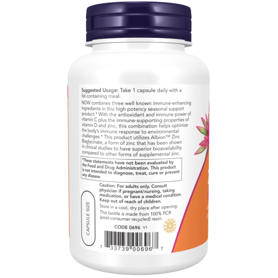 C-1000 Zinc & D-3 100 Veg Capsules