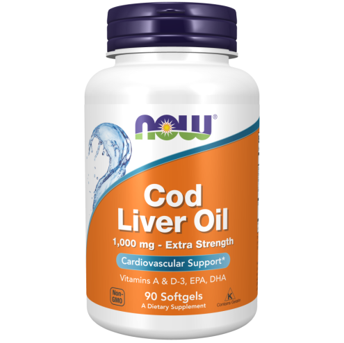 Cod Liver Oil, Extra Strength 1,000 mg 90 Softgels
