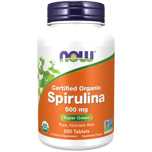 Spirulina 500 mg - 200 Tablets Organic Spirulina (Non-GMO).