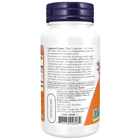 D-Mannose 500 mg 60 Veg Capsules