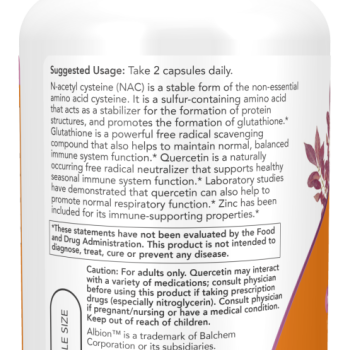 NAC Quercetin & Zinc 90 Veg Capsules - Immun- és légzéstámogatás