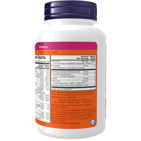 True Balance™ 120 Veg Capsules Multi-vitamin- és ásványianyag az egészséges szénhidrát-anyagcsere és az egészséges vércukorszint támogatására