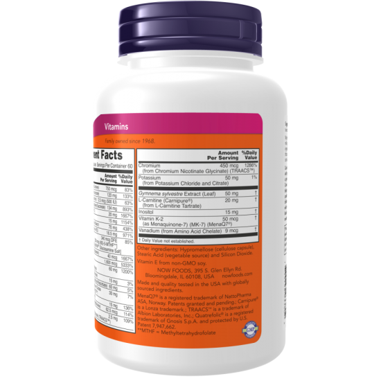 True Balance™ 120 Veg Capsules Multi-vitamin- és ásványianyag az egészséges szénhidrát-anyagcsere és az egészséges vércukorszint támogatására True Balance™ 120 Veg Capsules Multi-vitamin- és ásványianyag az egészséges szénhidrát-anyagcsere és az egészséges vércukorszint támogatására
