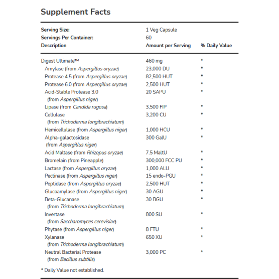 Digest Ultimate™ 60 Veg Capsules