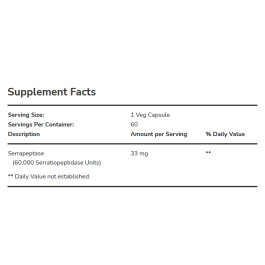 Serrapeptase 60 Veg Capsules