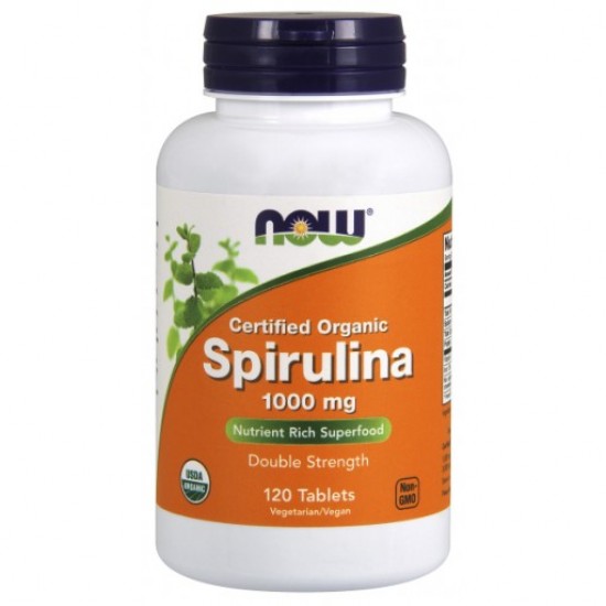 Spirulina 1,000 mg 120 Tablets, Certified Organic Spirulina 1,000 mg 120 Tablets, Certified Organic