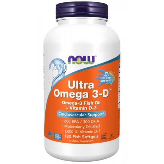 Ultra Omega 3-D™ (Fish Gelatin) Fish 180 Softgels